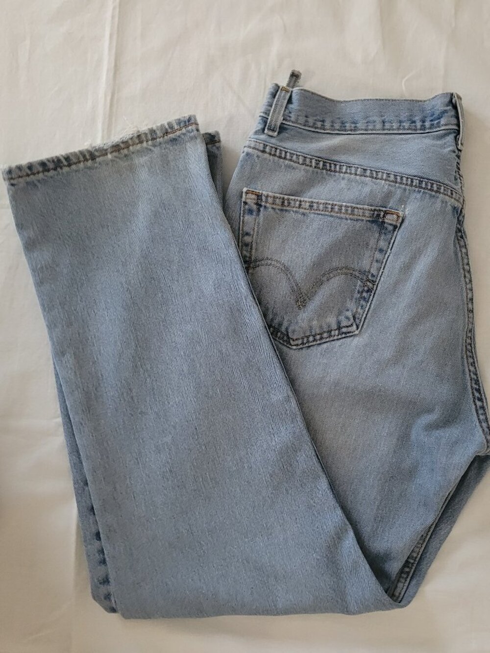 Levis 505 Jeans Regular Fit 36x32 Mens Worn - Picture 4 of 15